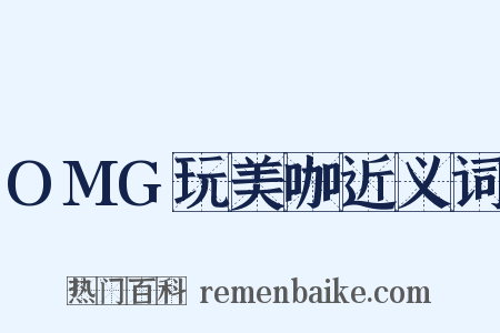 OMG玩美咖近义词是什么意思的图片